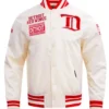Detroit Red Wings Retro Classic Rib OFF White Varsity Jacket