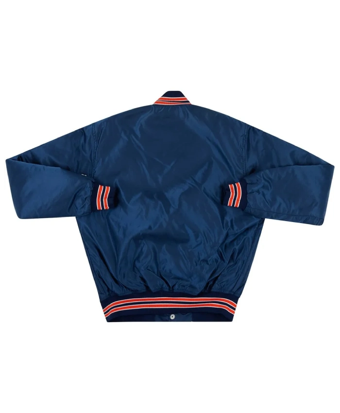 Detroit Tigers 1990s Bomber Satin Navy Jacket