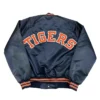 Detroit Tigers 90s Bomber Full Snap Satin Navy Jacket