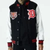 Detroit Tigers Black And White Letterman Jacket
