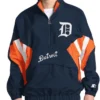 Detroit Tigers Cooperstown Chief Navy Half Zip Pullover