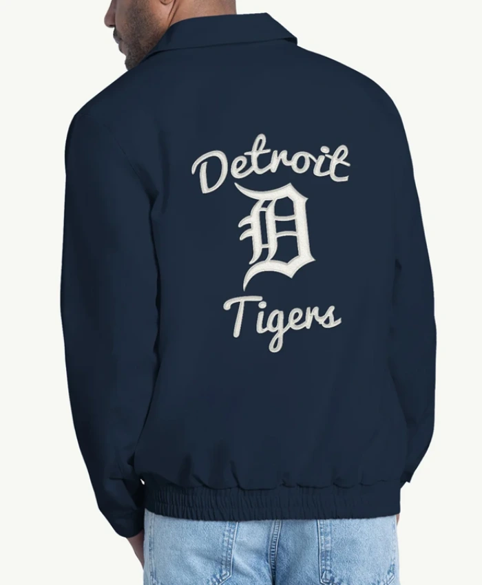 Detroit Tigers Franchise Cotton Full Zip Jacket In Blue