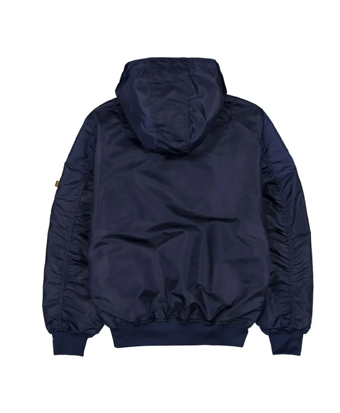 Detroit Tigers Historic L 2B Bomber Full Zip Satin Navy Jacket