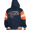Detroit Tigers Legacy Lightweight Navy And Orange Hooded Jacket