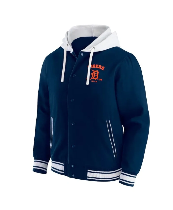 Detroit Tigers Navy Cotton Hooded Jacket