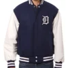 Detroit Tigers Navy And White Varsity Jacket