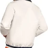 Detroit Tigers The Captain Logo White Varsity Jacket