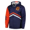 Detroit Tigers Undeniable Navy Full Zip Windbreaker Jacket