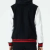 Detroit Tigers Varsity Full Snap WoolLeather Black And White Jacket