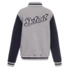 Detroit Tigers Varsity Navy And Gray Wool Full Snap Jacket