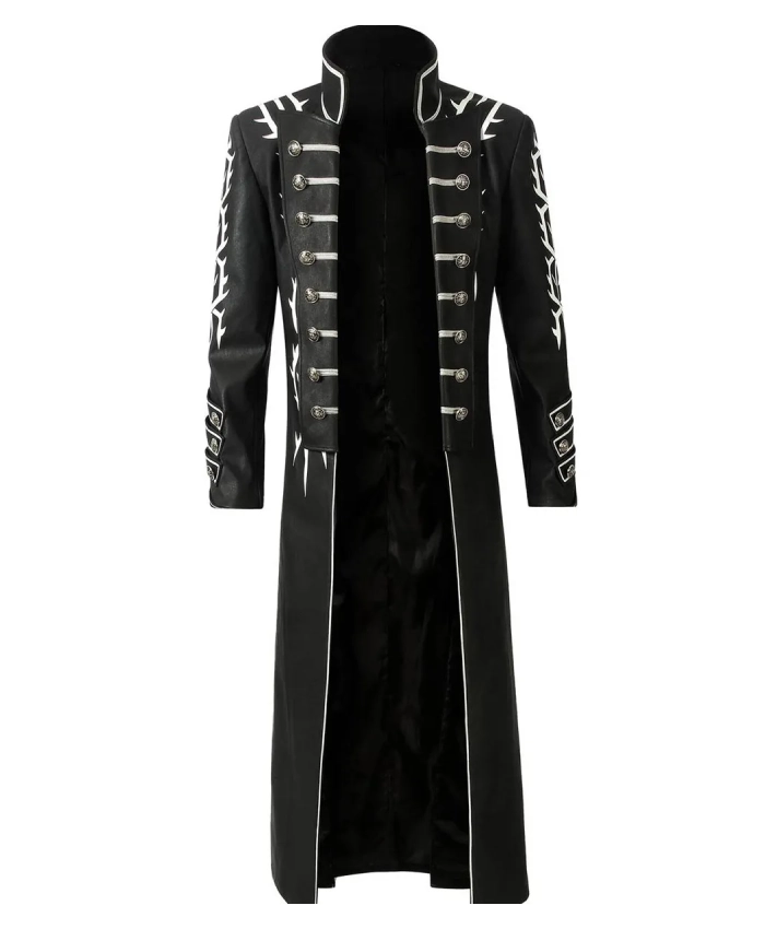 Devil May Cry 5 Video Game Vergil Black Leather Coat