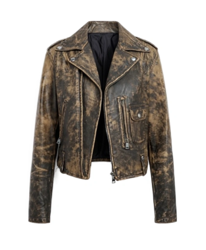Diana Silvers NY Fashion Week 2026 Leather Jacket - Image 3