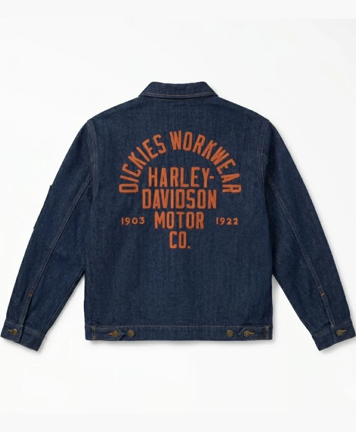 Dickies X Harley Davidson Boxy Fit Embroidered Denim Jacket