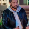 Diego Film Hearts In The Game 2023 Marco Grazzini Black Bomber Leather Jacket