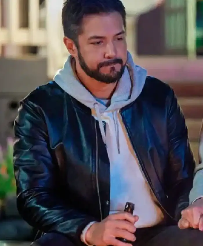Diego Film Hearts In The Game 2023 Marco Grazzini Black Bomber Leather Jacket