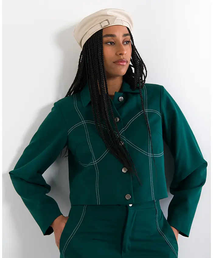 Domingao Melania Gomes Green Jacket