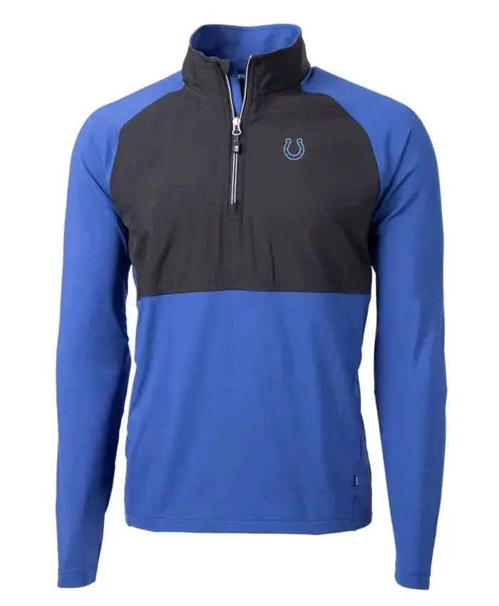 Dominic Indianapolis Colts Blue And Black Quarter Zip Jacket