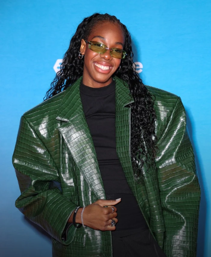 Dominique Malonga All Star Weekend 2026 Leather Blazer