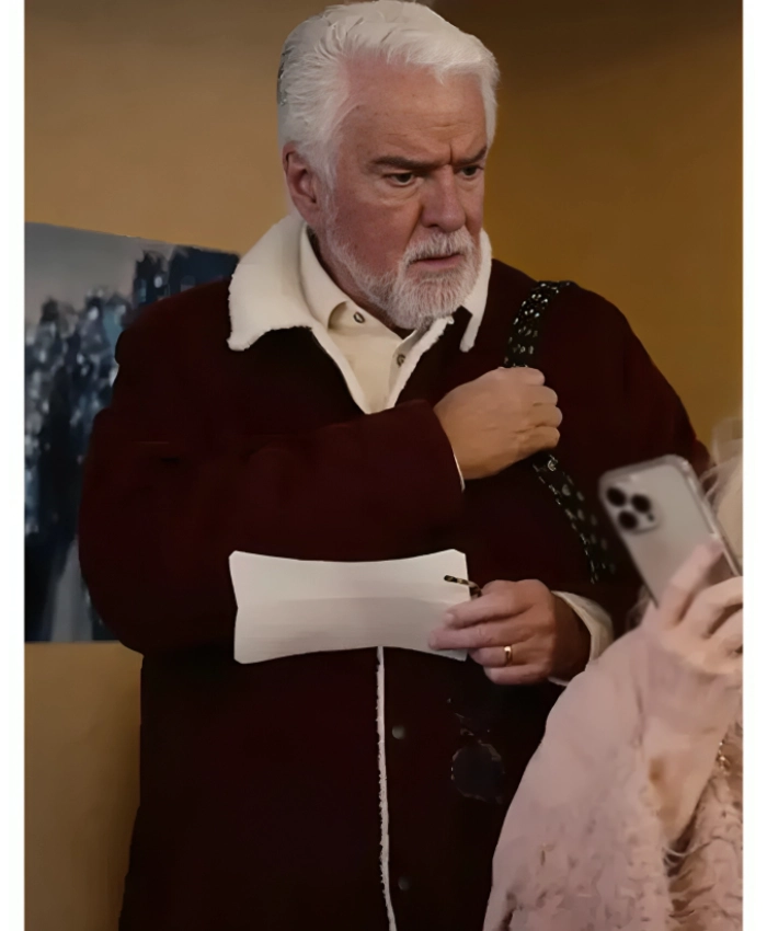 Don Pop Phillips Movie All Is Merry Bright 2025 John OHurley Shearling Corduroy Jacket