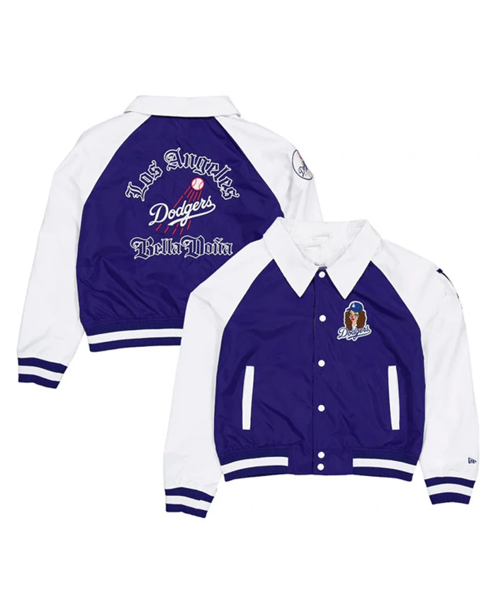 Dona x Los Angeles Dodgers Raglan Varsity Jacket