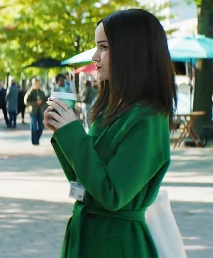Dove Cameron 56 Days S01 Green Coat - Image 4