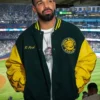 Drake Rob Ford Don Bosco Eagles Green And Yellow Varsity Jacket