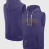 Dri FIT Sideline Baltimore Ravens Purple Sleeveless Hoodie