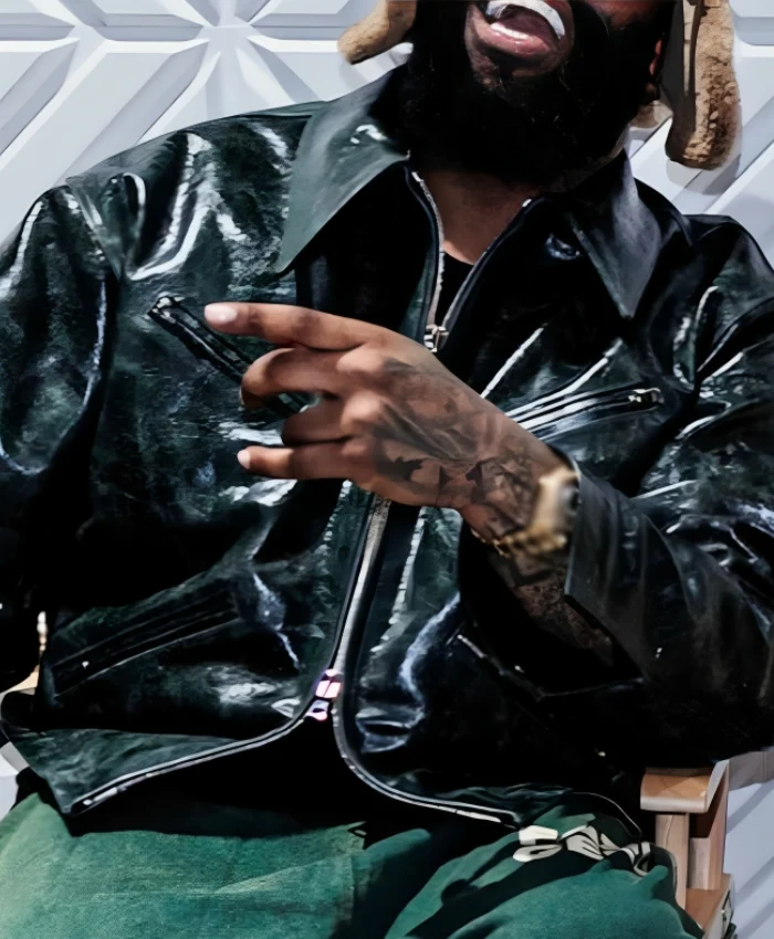 Druski Black Leather Jacket - Image 2