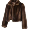 Dua Lipa Fur Cropped Jacket