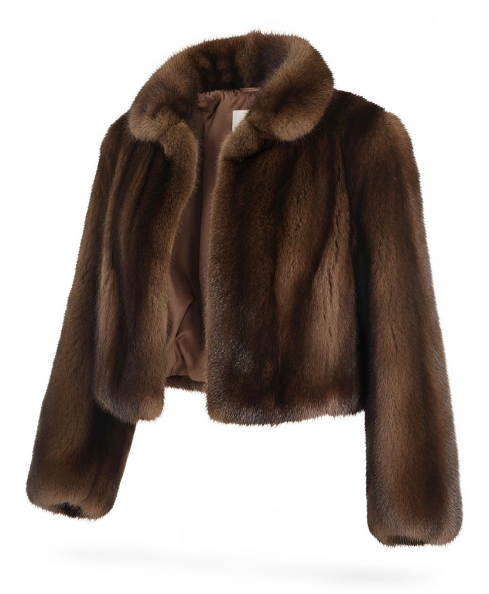 Dua Lipa Fur Cropped Jacket