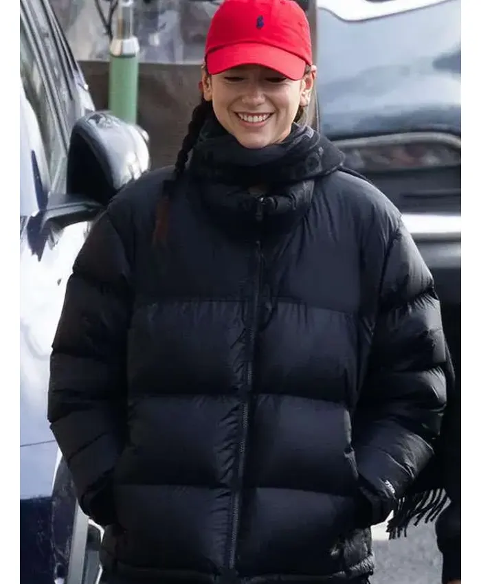 Dua Lipa Black Puffer Jacket
