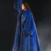Dua Lipa Radical Optimism Tour 2025 Electric Blue Long Shaggy Coat