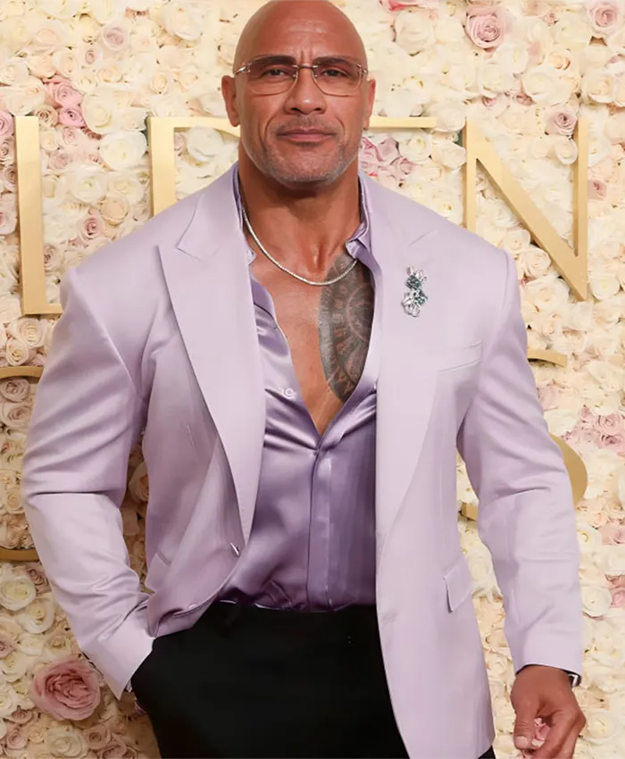 Dwayne Johnson 82nd Annual Golden Globe Awards Light Lavender Blazer