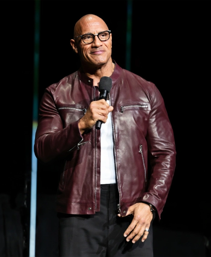 Dwayne Johnson CinemaCon Burgundy Jacket