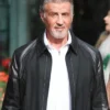 Dwight Manfredi TV Series Tulsa King 2025 Sylvester Stallone Black Leather Jacket