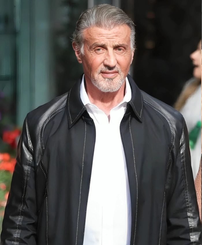 Dwight Manfredi TV Series Tulsa King 2025 Sylvester Stallone Black Leather Jacket
