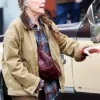 Dying For Sex 2025 Sissy Spacek Brown Cotton Jacket