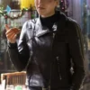 Echo 2024 Alaqua Cox Black Leather Jacket