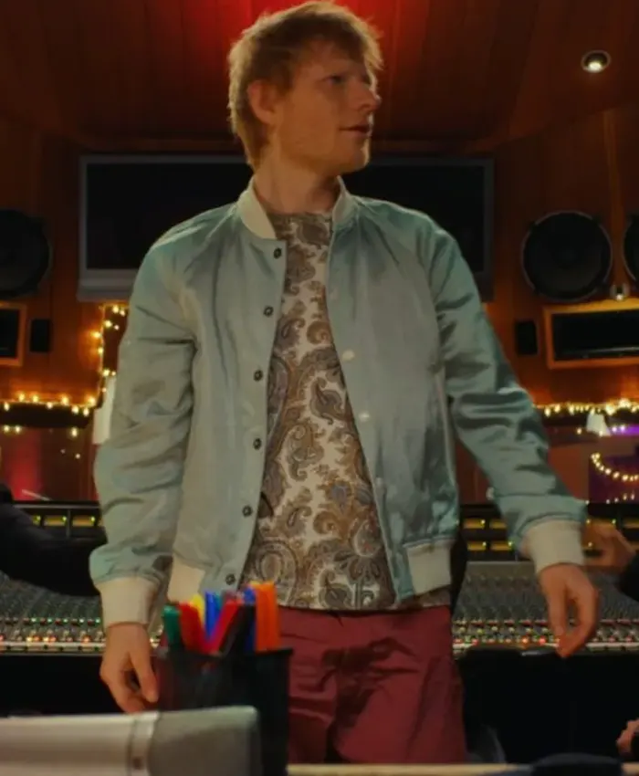 Ed Sheeran Azizam Blue Bomber Jacket