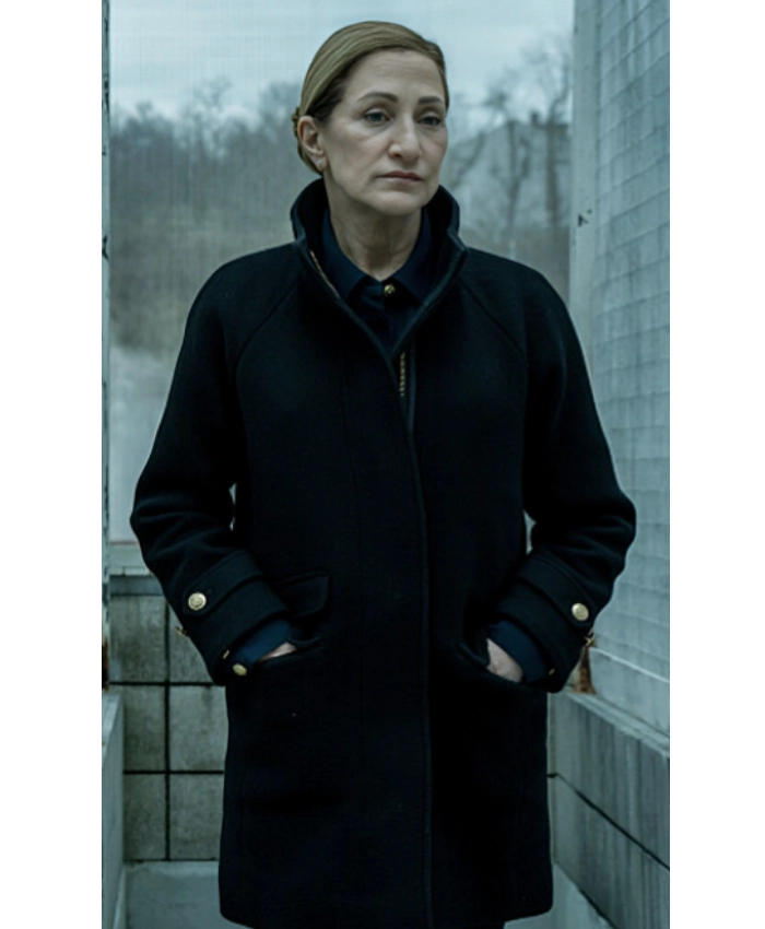 Edie Falco TV Series Mayor Of Kingstown Season 04 Nina Hobbs Black Coat