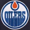 Edmonton Oilers Varsity Navy Wool Jacket Back