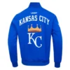 EggshellRoyal Kansas City Royals Logo Game Day Double Knit Full Snap Jacket