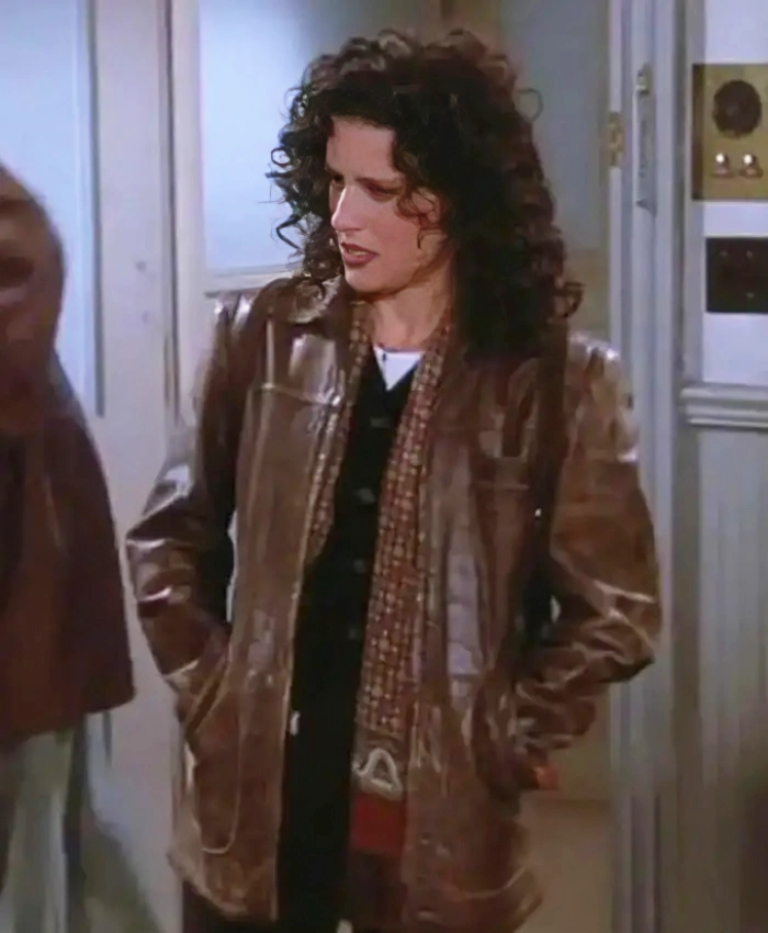 Elaine Benes Seinfeld Brown Leather Jacket
