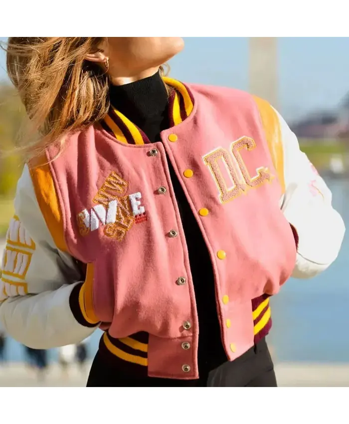 Elian Kub Washington Commanders Cropped Varsity Jacket