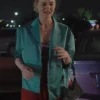 Elle Fanning Margos Got Money Troubles Green Satin Jackets
