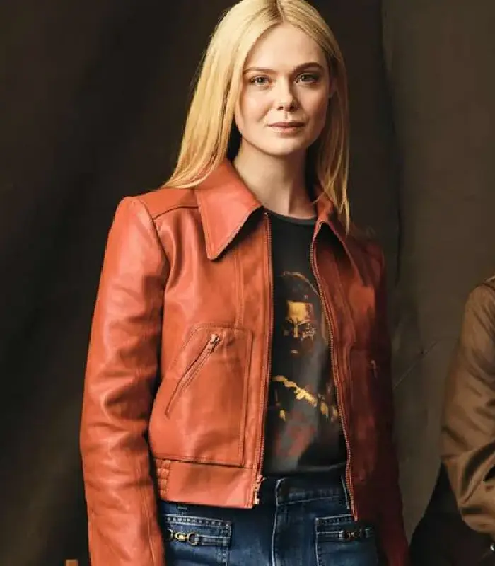 Elle Fanning Margos Got Money Troubles Leather Jackt