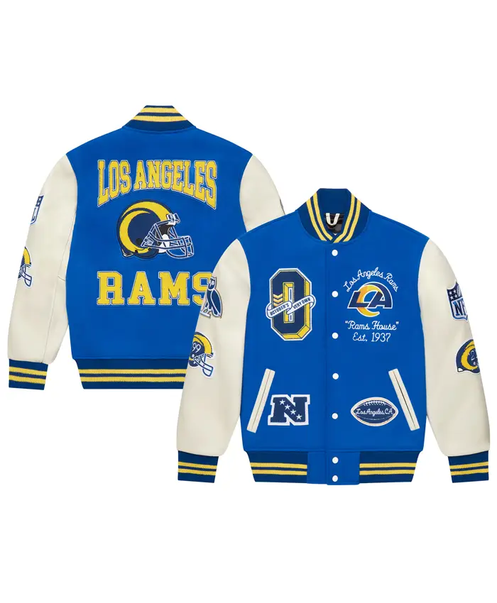 Elliott Los Angeles Rams Full-Snap Varsity Jacket