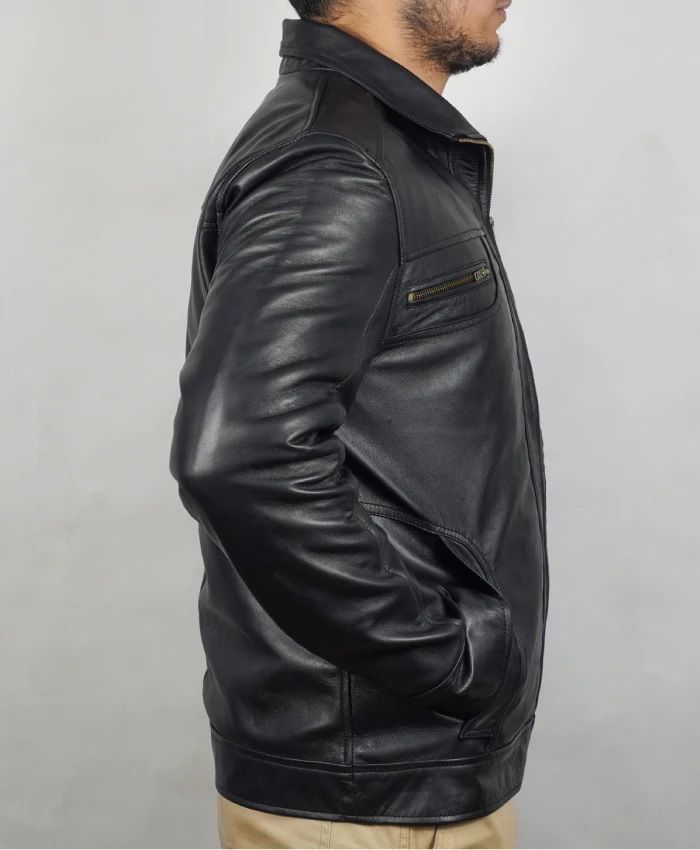 Elnor Star Trek Picard S02 Evan Evagora Black Leather Jacket