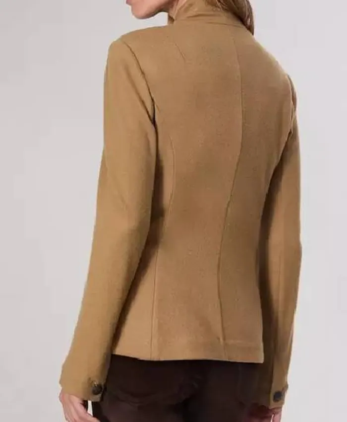 Elsbeth S02 April Matthis Wool Tan Blazer - Image 4