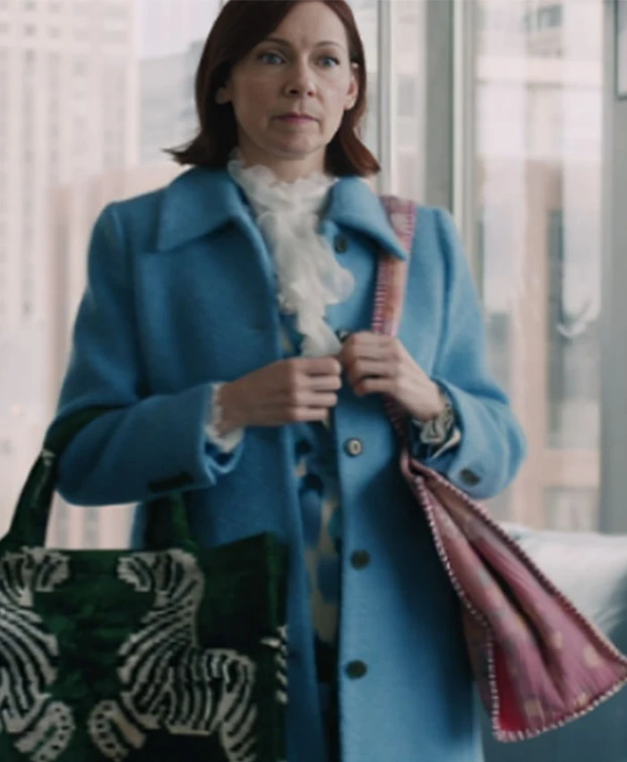Elsbeth S02 Carrie Preston Blue Wool Coat